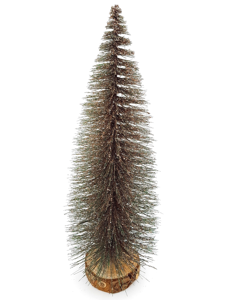 choinka-na-pniu-brokatowa-33-cm-zielona-brazowa (2)