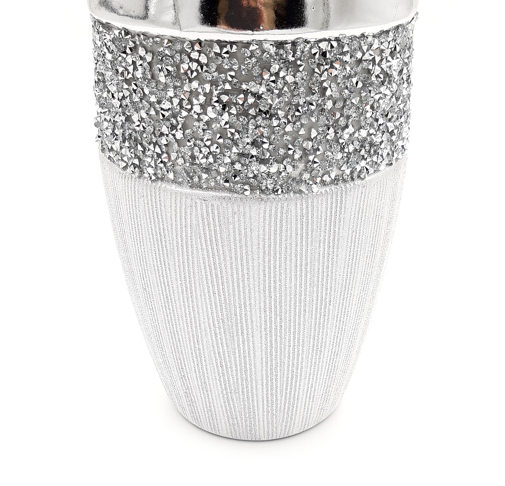 wazon-glamour-srebrny-diamenty-kryształki-cyrkonie-4
