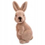 ZAJAC-WIELKANOCNY-FLOKOWANY-BRAZOWY-FIGURKA-25cm-DEKORACJA-SWIATECZNA-Marka-inna