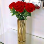 WAZON-CERAMICZNY-ZLOTY-FLAKON-NA-KWIATY-30cm-NOWOCZESNY-DEKORACYJNY-Marka-inny