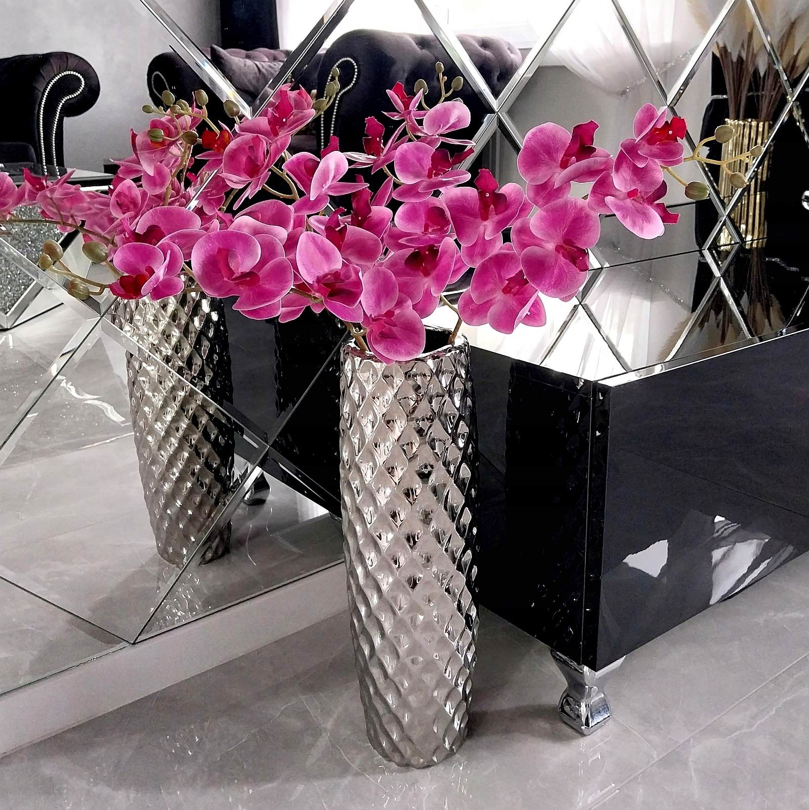 WAZON-NA-KWIATY-SREBRNY-DUZY-FLAKON-CERAMICZNY-DEKORACYJNY-NOWOCZESNY-44cm-Kod-producenta-duzy-wazon-ceramiczny-do-dekoracji-glamour