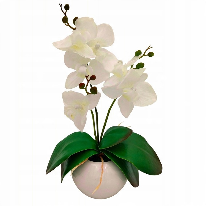 SZTUCZNY-STORCZYK-W-DONICZCE-BIALY-ROSLINA-DONICZKOWA-SZTUCZNA-ORCHIDEA-Marka-inna