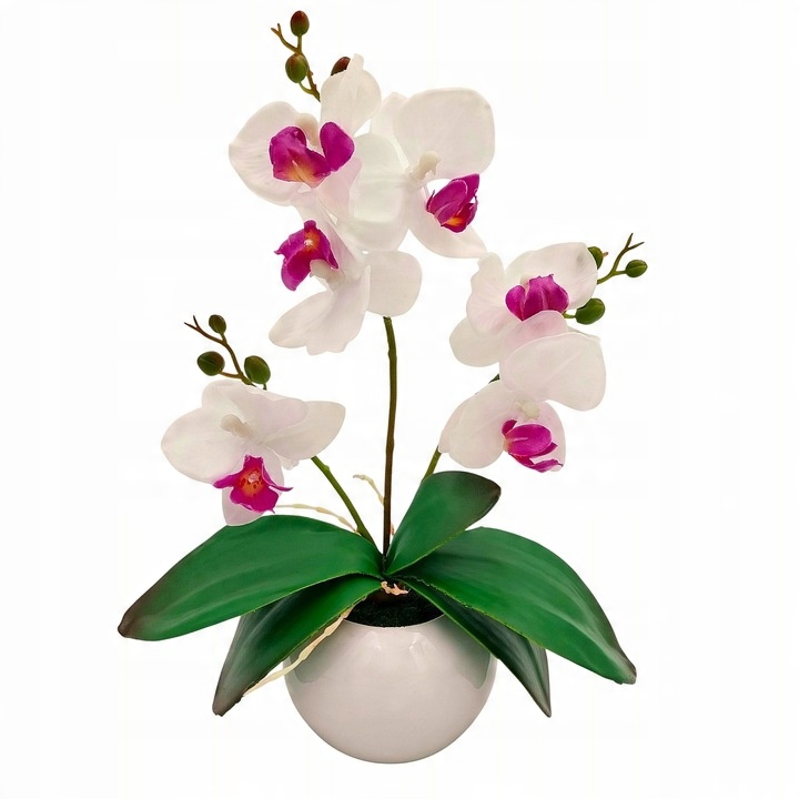 SZTUCZNY-STORCZYK-W-DONICZCE-BIALY-ROZOWY-ROSLINA-SZTUCZNA-ORCHIDEA-Marka-inna