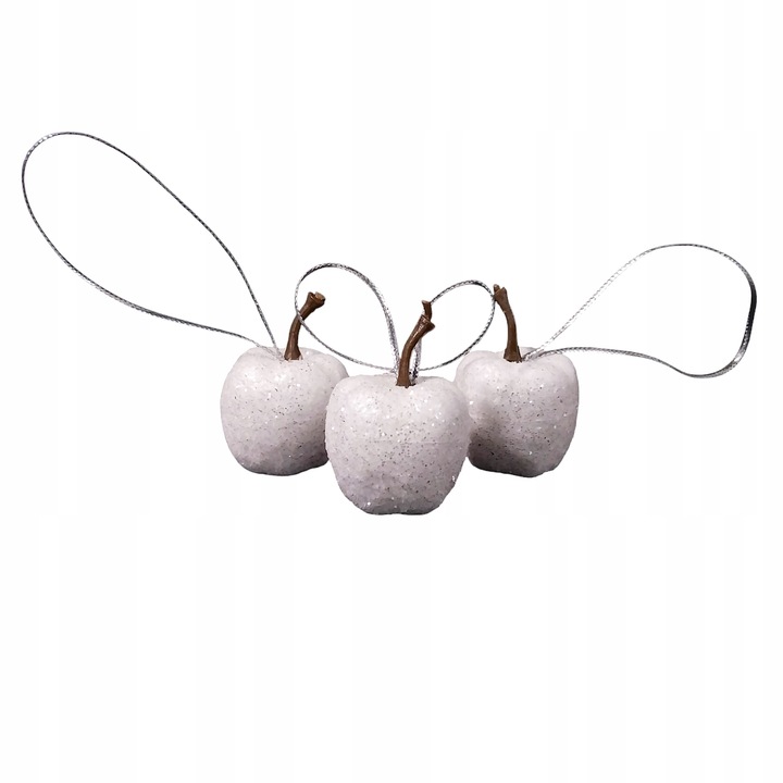 BOMBKI-CHOINKOWE-BIALE-ZAWIESZKI-NA-CHOINKE-MALE-JABLUSZKA-DO-STROIKA-18szt-Najdluzszy-wymiar-3-cm