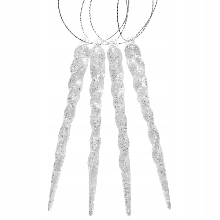 SOPLE-NA-CHOINKE-PRZEZROCZYSTE-BROKATOWE-KOMPLET-4-szt-ZAWIESZKI-CHOINKOWE-Kod-producenta-bombki-choinkowe-zawieszki-na-choinke-sopelki