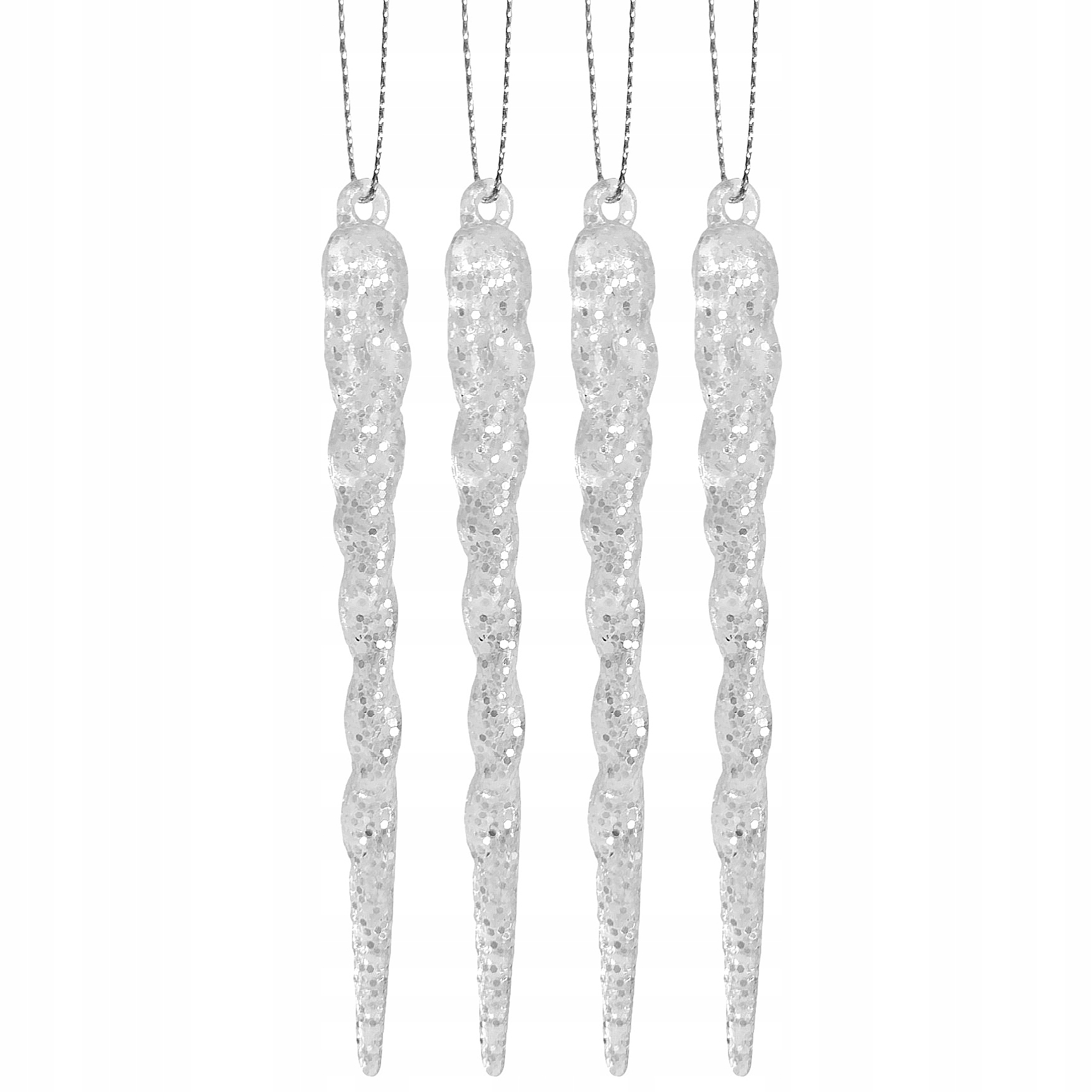 SOPLE-NA-CHOINKE-PRZEZROCZYSTE-BROKATOWE-KOMPLET-4-szt-ZAWIESZKI-CHOINKOWE