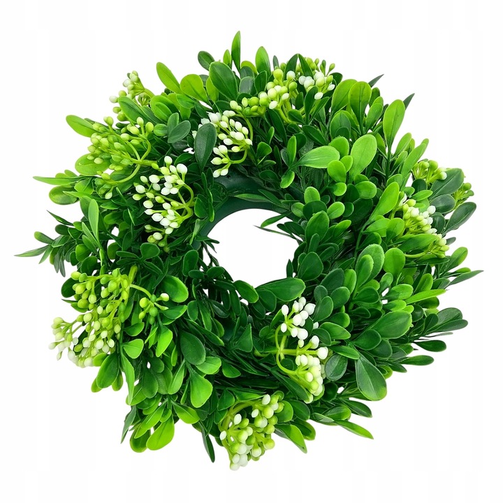 WIANEK-NA-DRZWI-JESIENNY-BUKSZPANOWY-STROIK-WIENIEC-NA-GROB-CMENTARZ-25cm-Kod-producenta-wieniec-na-drzwi-wianek-na-znicz-bialy-25-cm