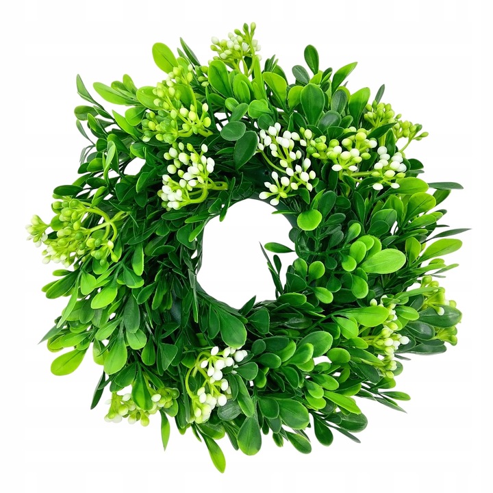 WIANEK-NA-DRZWI-JESIENNY-BUKSZPANOWY-STROIK-WIENIEC-NA-GROB-CMENTARZ-25cm-Marka-inna