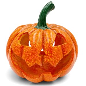 Dynia ceramiczna lampion duża Halloween 30 cm dekoracja jesienna
