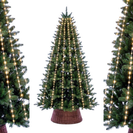 Lampki choinkowe 352 LED zewnętrzne  z pierścieniem 220cm ciepły biały